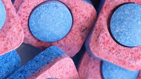 many dishwasher detergent tablets closeup