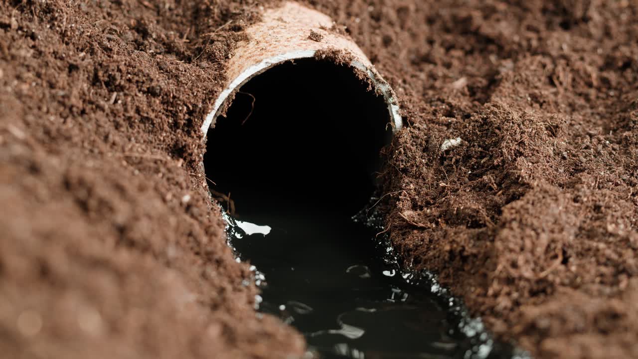 Leaking pipe in the ground