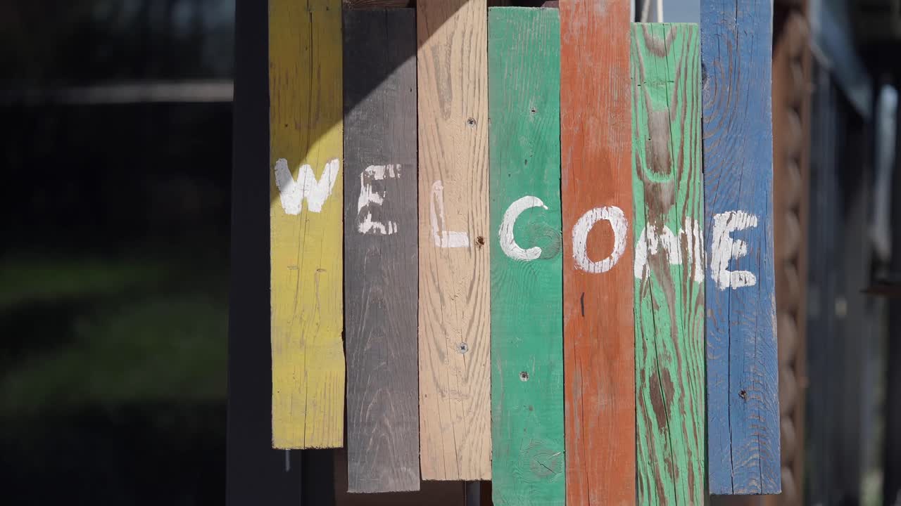 Colorful Welcome Sign