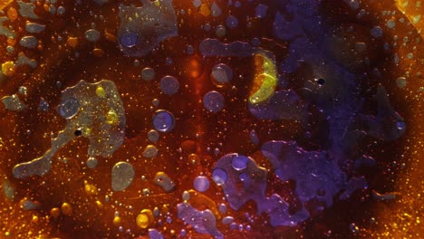 fondo de arte abstractamente colorido movimiento de burbujas líquidas