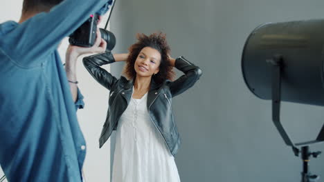 sesión de fotografía de moda