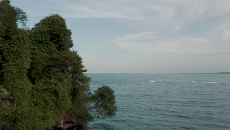 isolated isle on caribbean coast at punta mona in costa rica during summer
