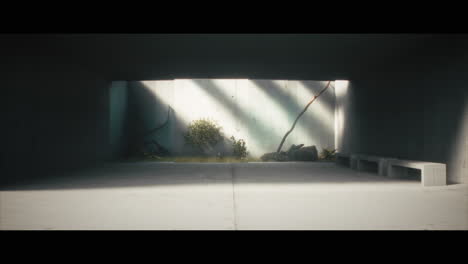 modern minimalist concrete interior
