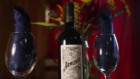 high-end room service featuring wine and chocolate presented in a luxury setting in mindo, ecuador.