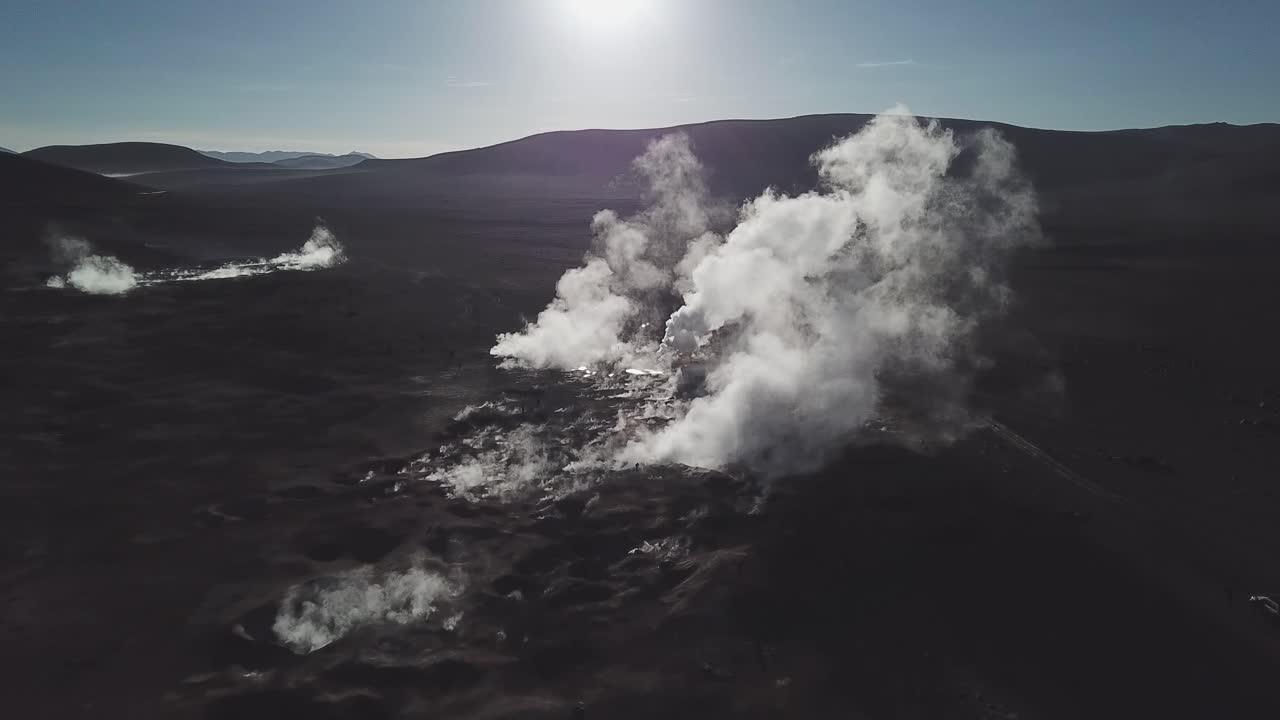 황폐한 풍경, 지구가 지열에너지로 숨쉬는 초현실적인 광활.