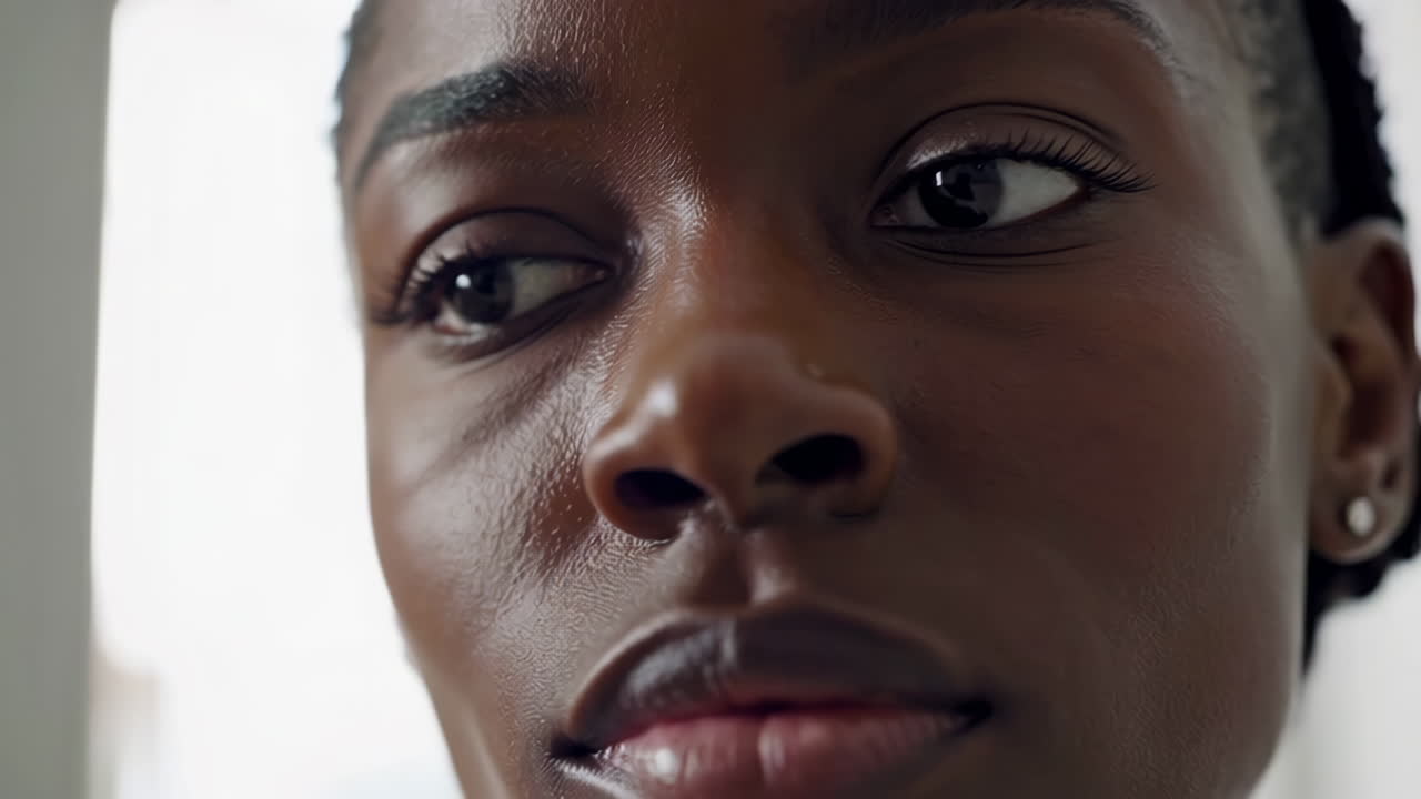 Close-up portrait of a woman