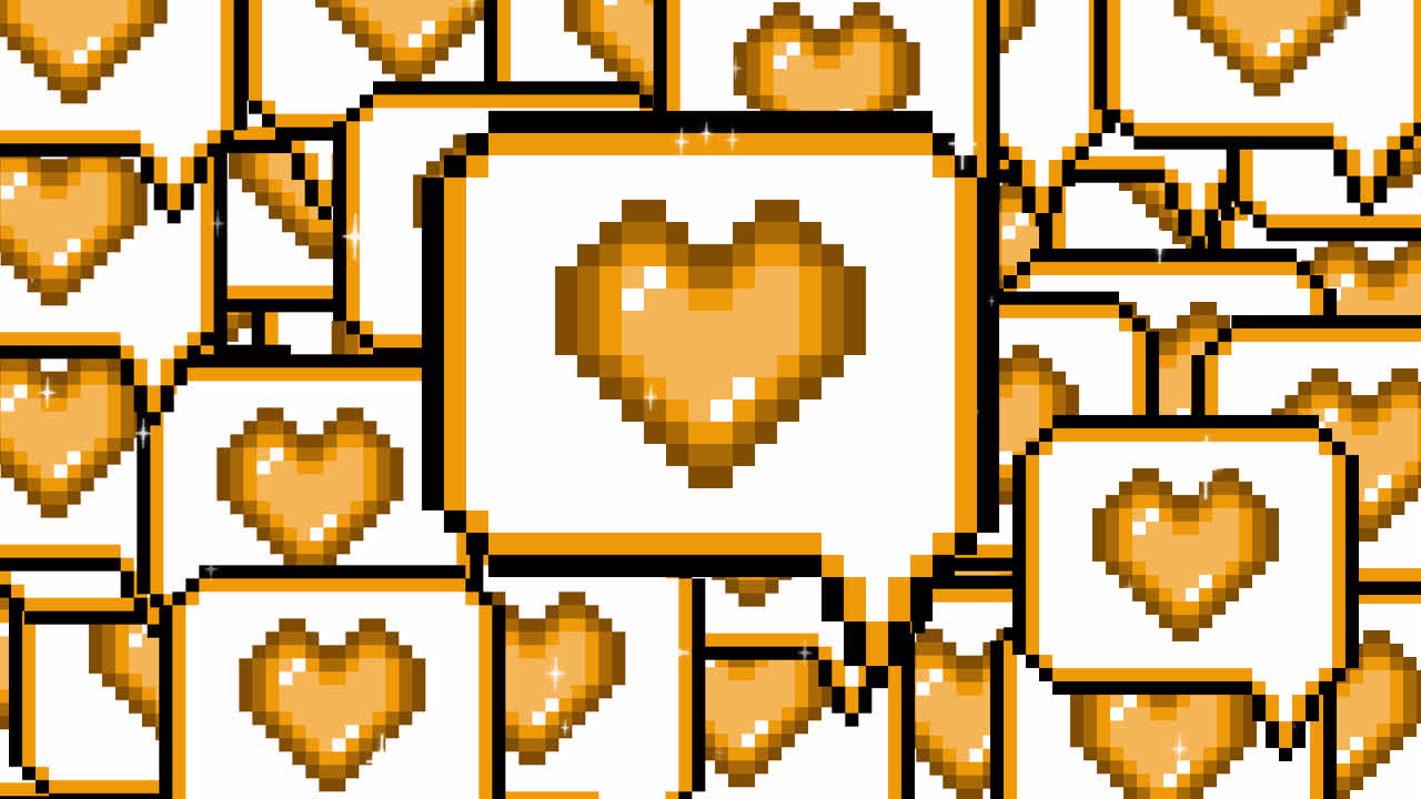 Pixel art pop up speech bubble icon heart Transitions. 1080p - 30 fps - Alpha Channel (7).mov