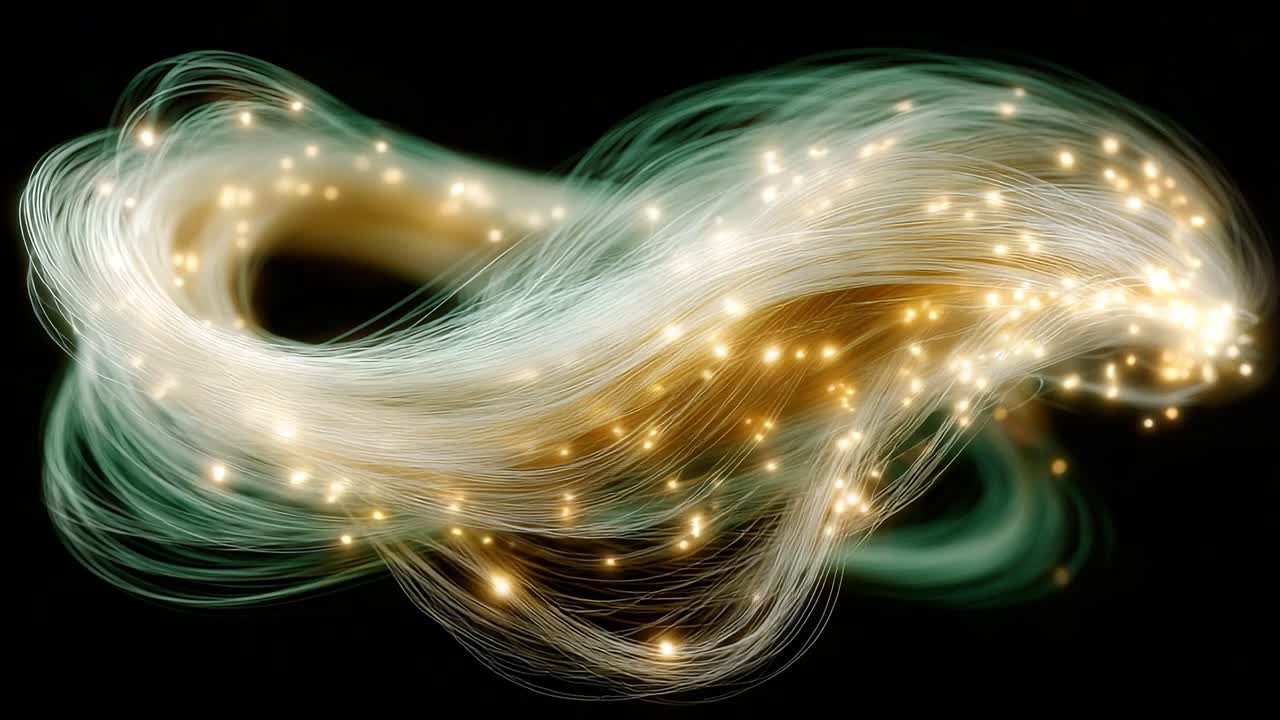 Mesmerizing Light Trails: A Visual Journey Through Dynamic Flow and Ethereal Sparkles Captured in Motion