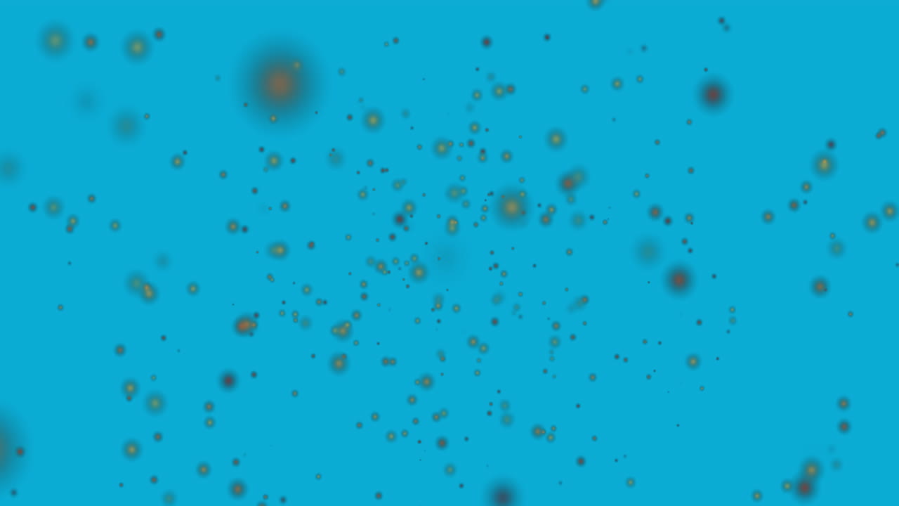 animación de puntos de luz sobre fondo azul