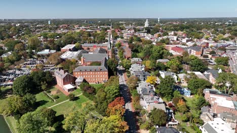 annapolis maryland aerial pullout over boats and marina