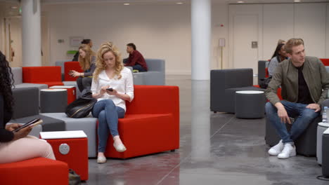 Studenten-Entspannen-Und-Knüpfen-Kontakte-In-Der-Lobby-Einer-Universität