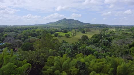 bayaguana, comatillo in dominican republic. aerial forward