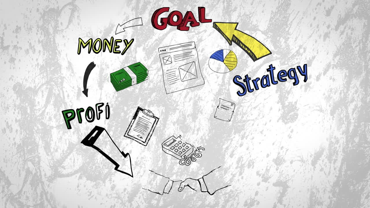 ⁇ 색 배경 위의 텍스트와 아이콘의 애니메이션