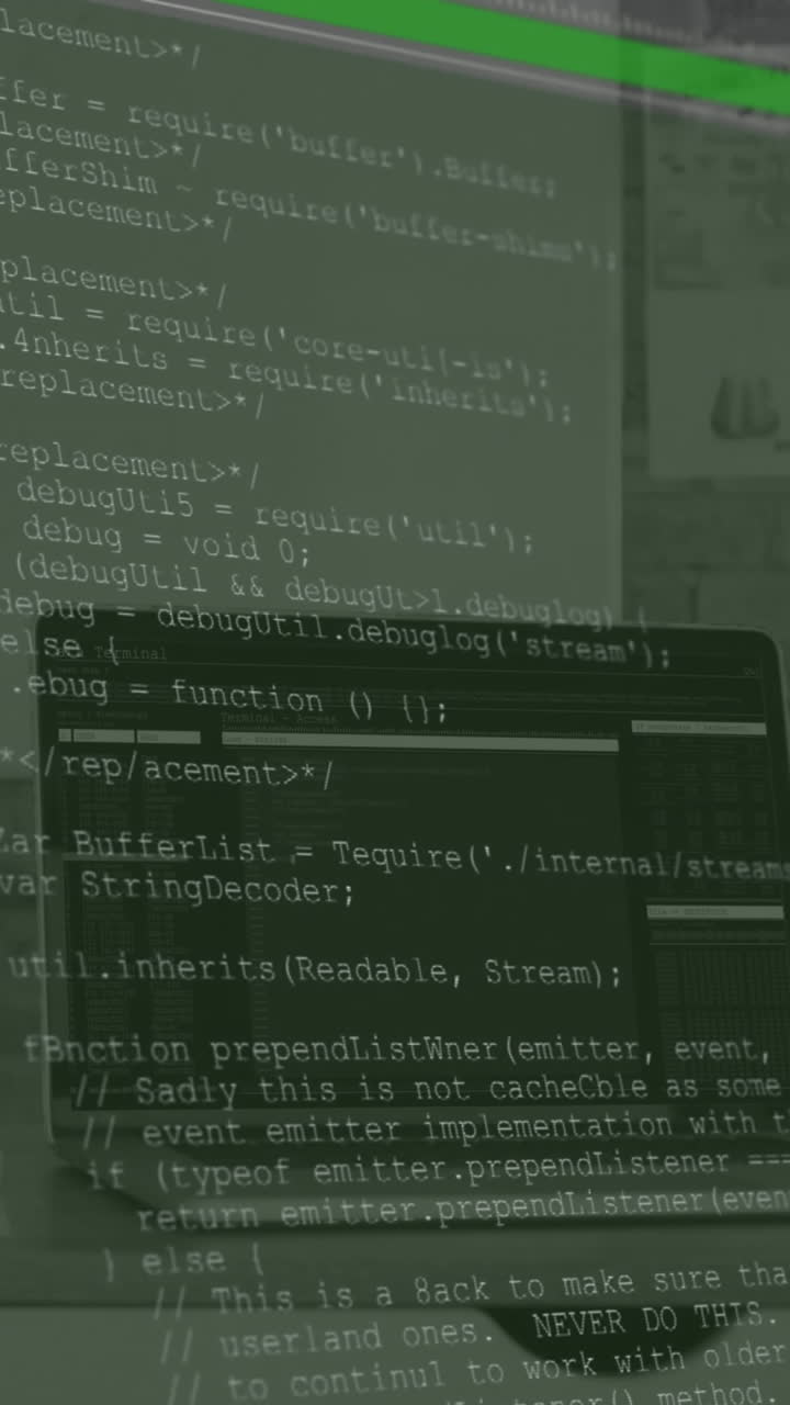 animación del procesamiento de datos en la oficina