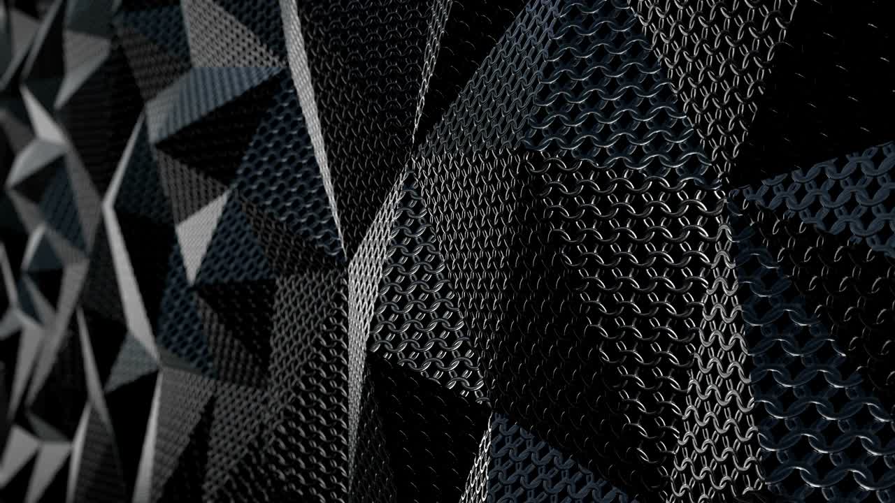 armadura de cadena metálica bucle de fondo geométrico