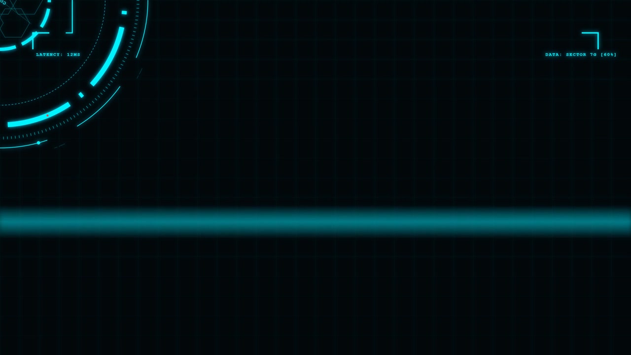 Interfaccia HUD digitale futuristica con raggio di scansione