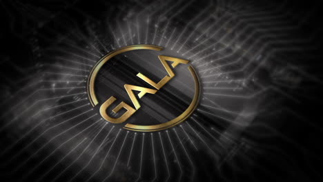 futuristic digital background highlighting advanced cryptocurrency and encryption technology, featuring blockchain networks and secure cryptographic systems : gala