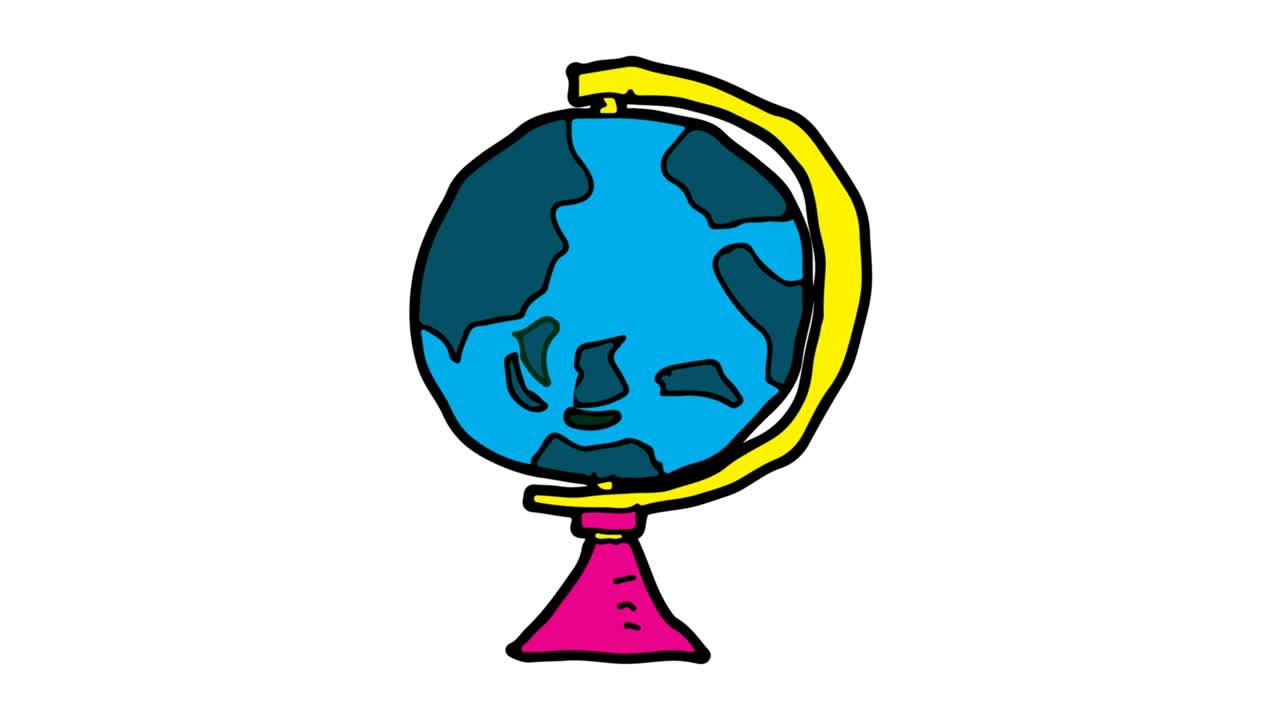 niños dibujando un fondo blanco con el tema del globo