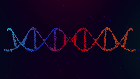 Animation-of-macro-of-purple-3d-dna-strand-spinning