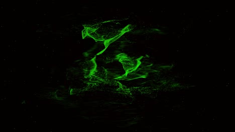 abstract green particle design