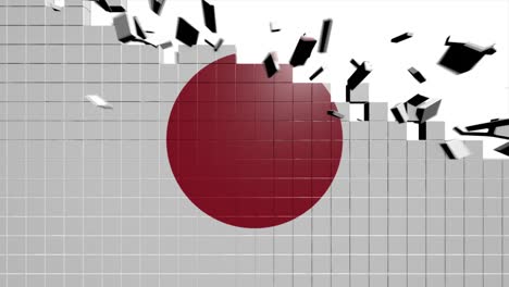japan flag showing up intro by regions 4k animated japan map intro background with countries appearing and fading one by one and camera movement