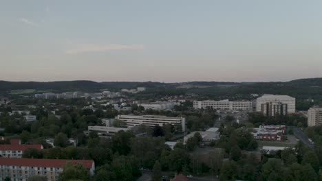 drone shot of göttingen in lower saxony, germany, europe