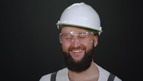 smiling construction worker