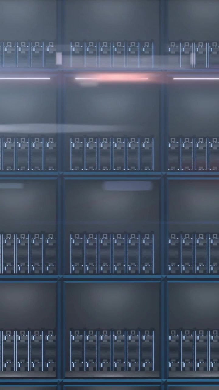 Animation of data processing over computer servers