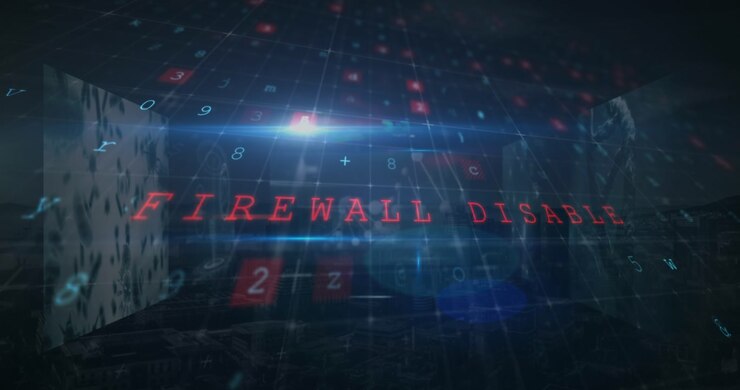Animation of cyber attack warning over data processing