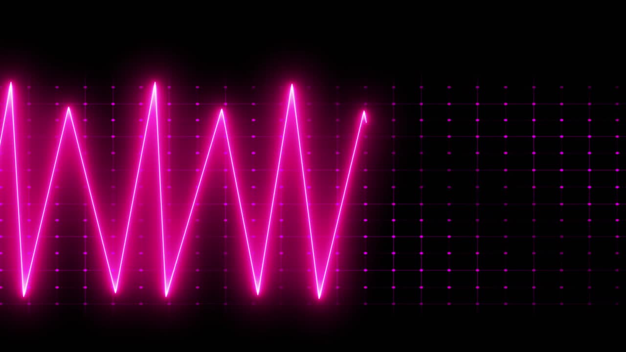 Animation of cardiograph over black background