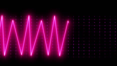 Animation-of-cardiograph-over-black-background