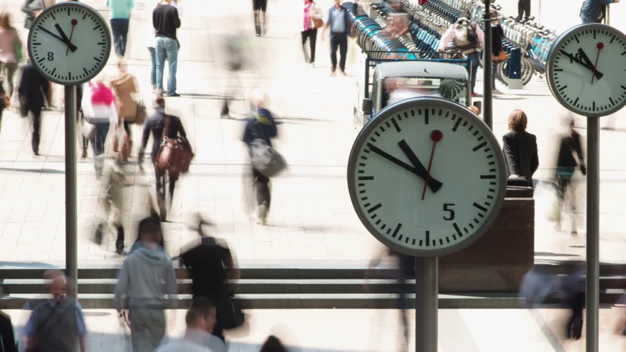 도크랜드 통근자 timelapse 01