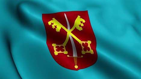 flag of exeter cathedral, real texture flag of flag of exeter cathedral, the church of england banner collection, uk