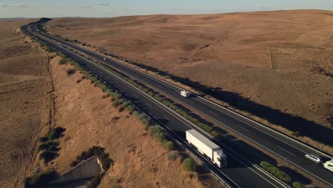 Aerial-view-of-a-highway-on-the-desert