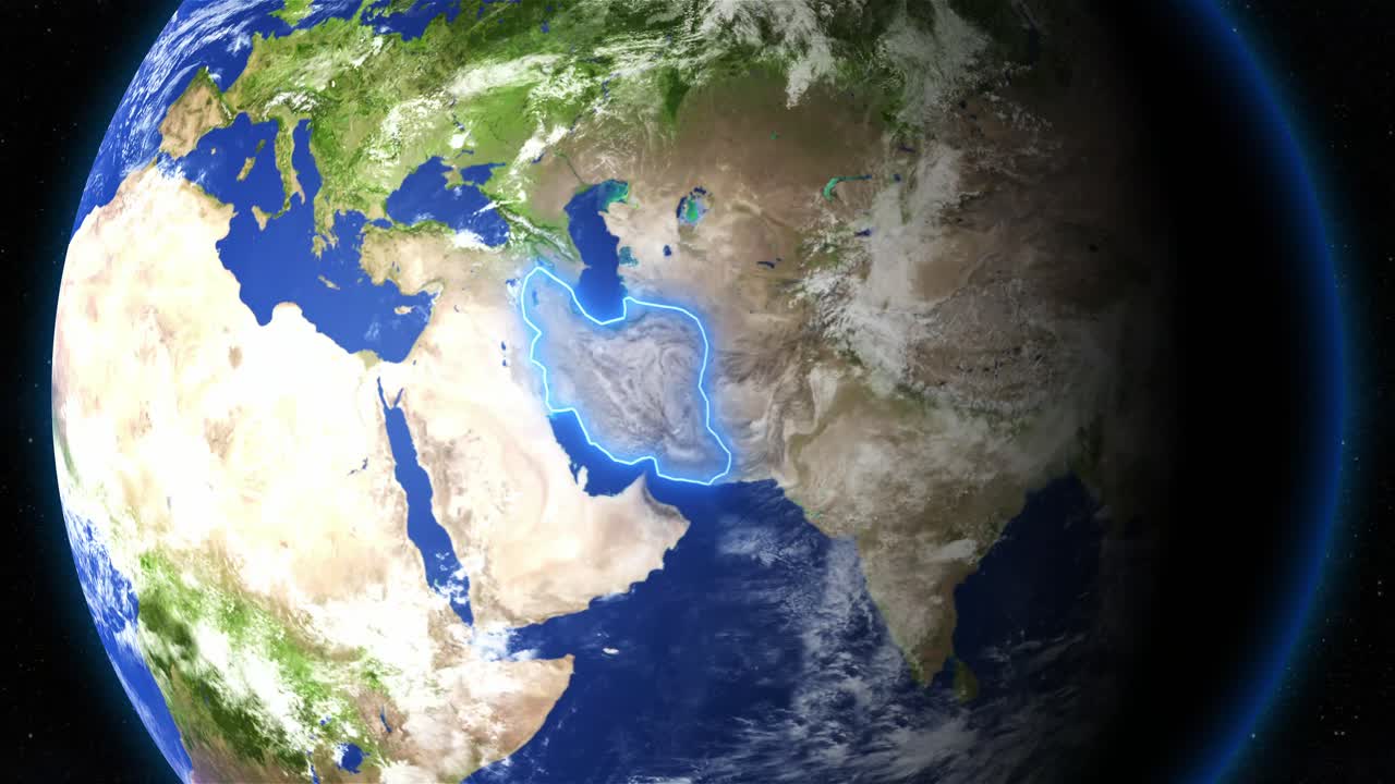 Iran, Country Of the Middle East Seen On Earth From Space. - graphcis