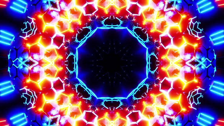 Rotating nuclear reactor core. Kaleidoscope VJ loop.
