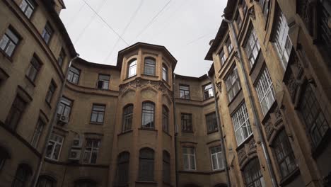 old european courtyard buildings