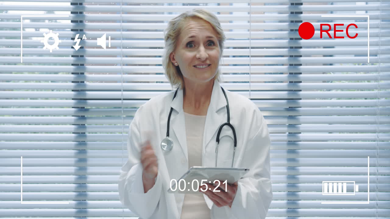 Grabando a un médico con una cámara digital 4K
