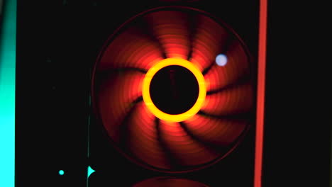 close-up of rgb computer fan