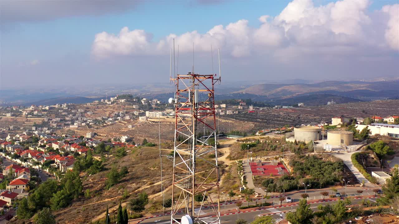 Telecommunication Tower Over Residential Area