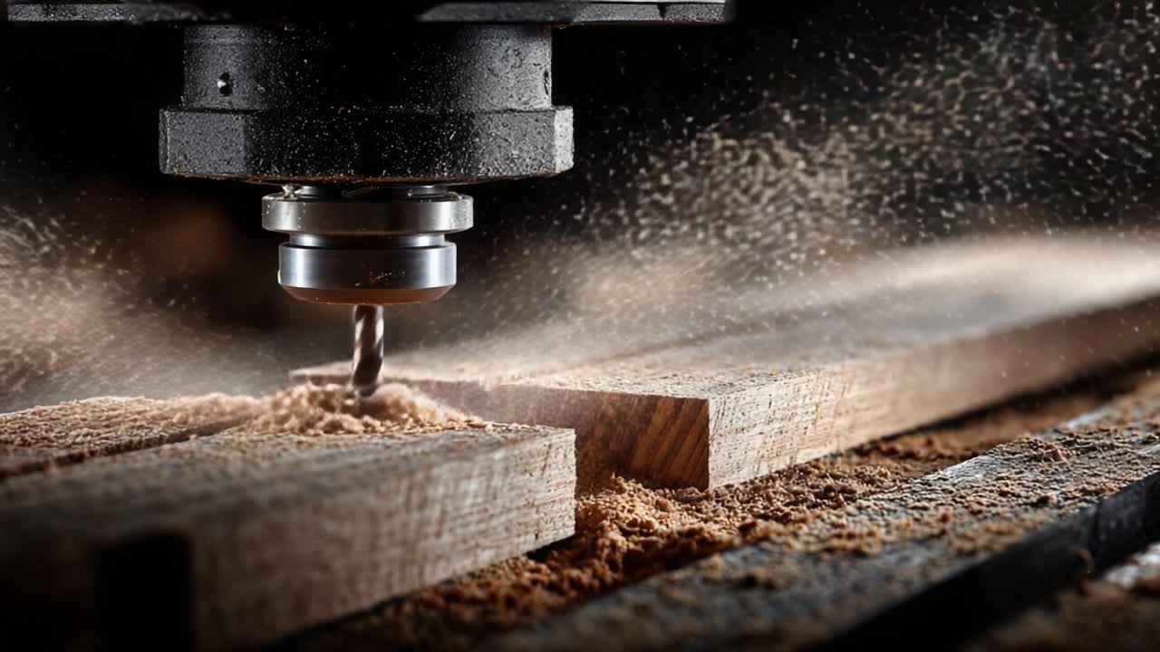 Lavorazione del legno di precisione con macchine CNC: cattura l'arte di fresare e modellare il legno con un router ad alta tecnologia per una maestria eccezionale