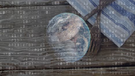 animación del procesamiento de datos financieros en todo el mundo