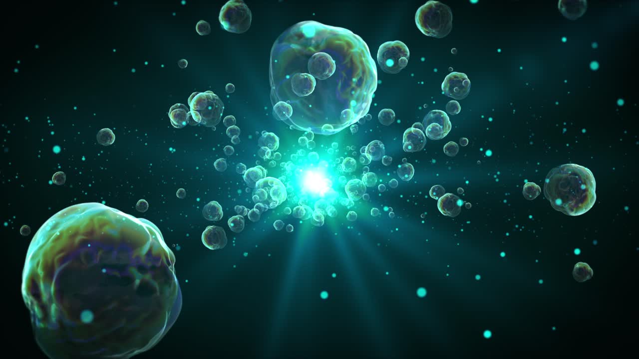 버블 입자 루프 애니메이션