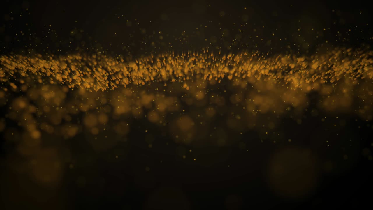 Glittering Golden Particle Wave Motion Background | Premium Stock Video ...