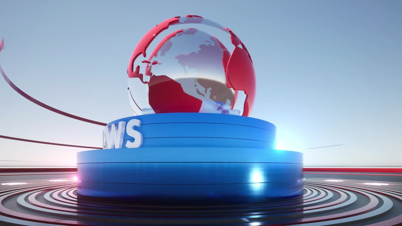 el bucle de fondo de las noticias mundiales en 3d