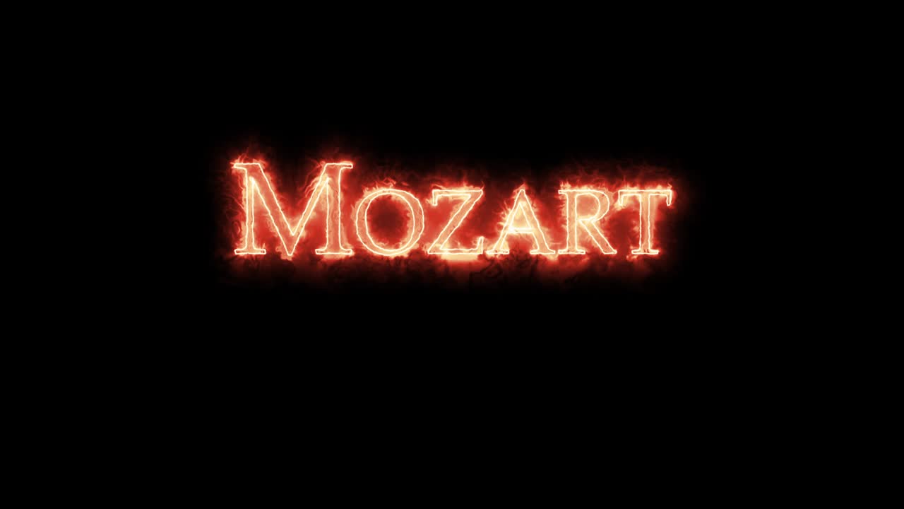 Mozart scritto con il fuoco. Loop