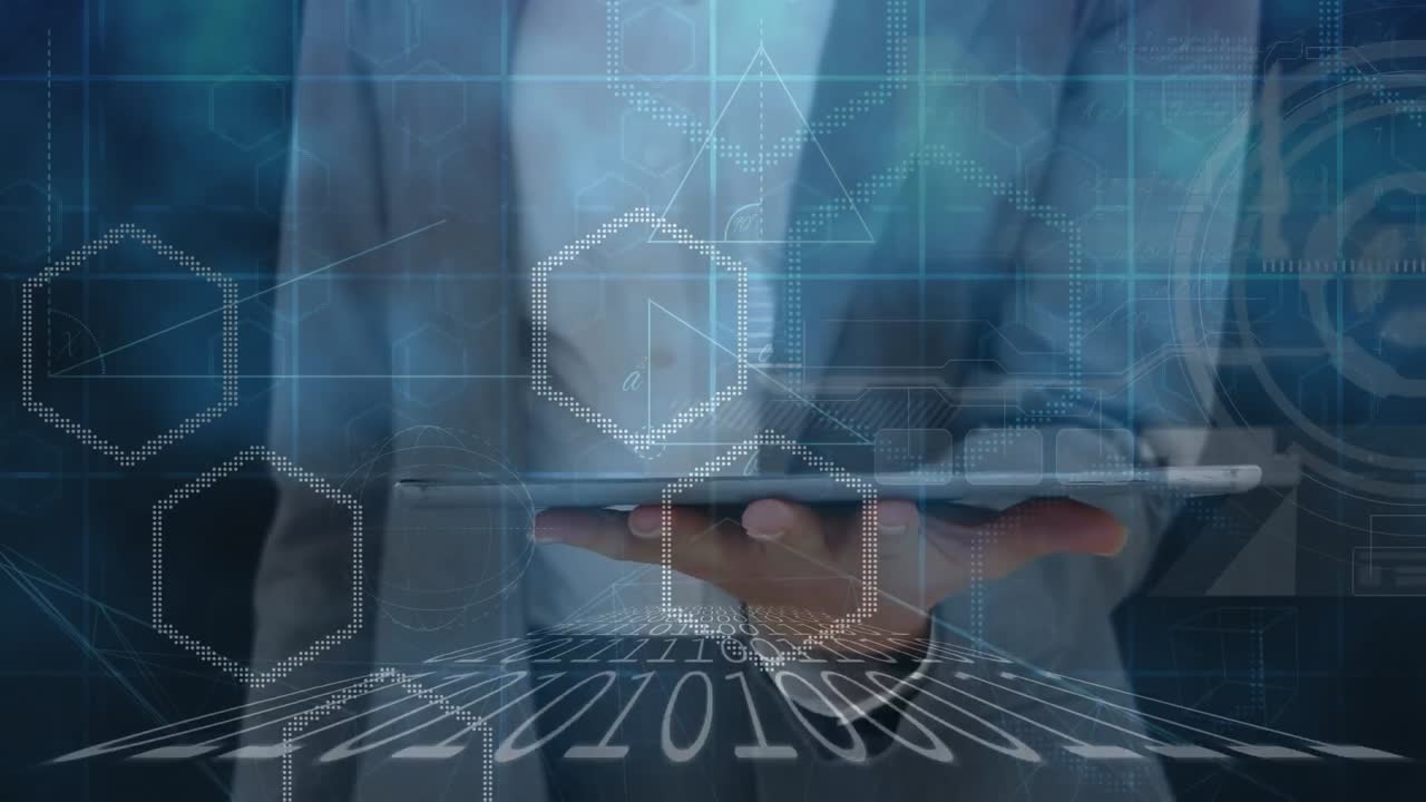 사업가에 대한 데이터 처리 애니메이션