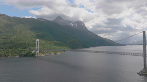 skjom bridge over ofoten fjord, norway