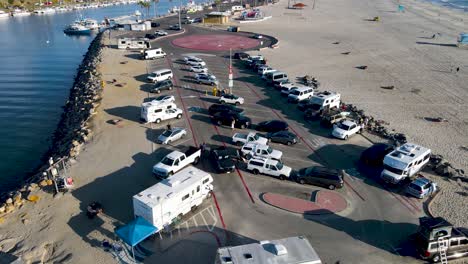 aerial view of oceanside harbor north parking lot