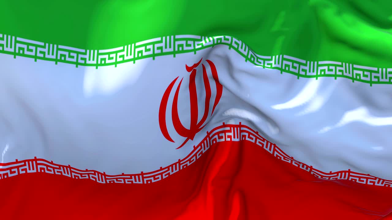 이란의 발이 바람 속에 흔들리는 느린 동작 애니메이션 4k 현실적인 직물 질감 발은 바람이 불어오는 날에 부드럽게 날아다니며 연속적인 원활한 루프 배경입니다.